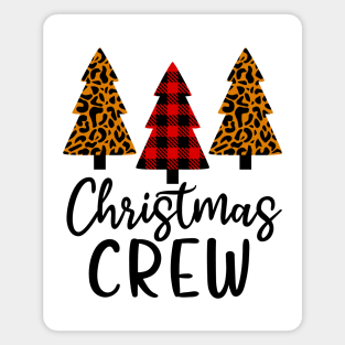 Christmas Crew Buffalo Plaid Christmas Tree Magnet